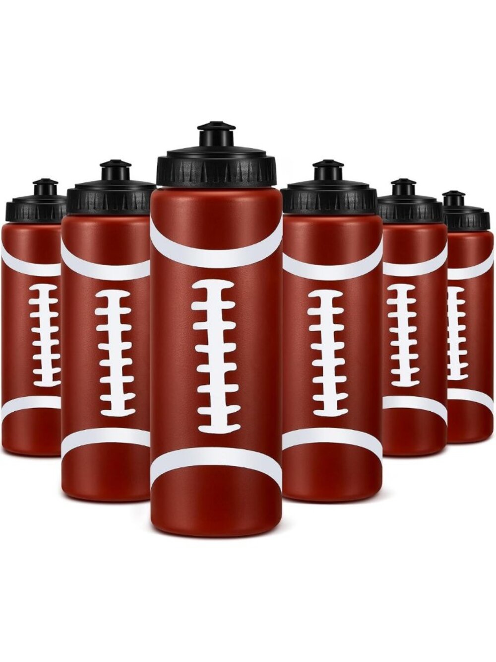Football Water Bottle 20 oz - Reusable BPA-Free Squeeze for Sports Parties
